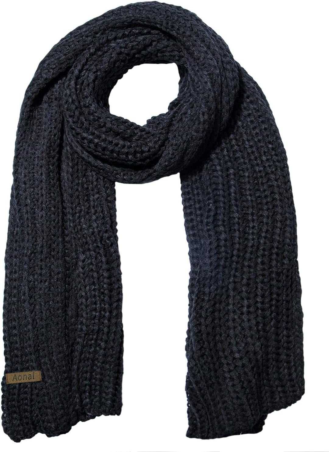 Womens Winter Scarf Cold Weather Thick Warm Cable Knit Wraps Chunky Large Soft Long Scarves