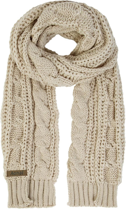 Womens Winter Scarf Cold Weather Thick Warm Cable Knit Wraps Chunky Large Soft Long Scarves