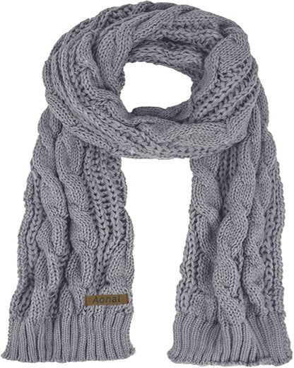Womens Winter Scarf Cold Weather Thick Warm Cable Knit Wraps Chunky Large Soft Long Scarves