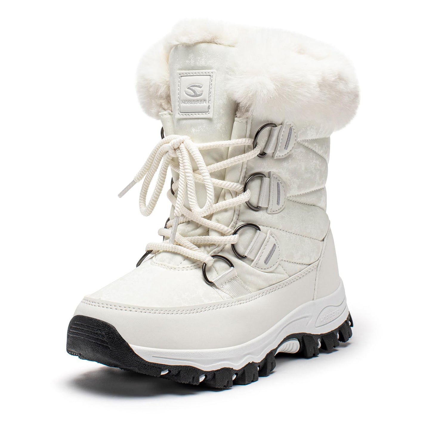 HOBIBEAR Women's Snow Boots Winter Outdoor Faux Fur Lined Warm Water Resistant Mid-Calf Booties
