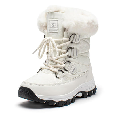 HOBIBEAR Women's Snow Boots Winter Outdoor Faux Fur Lined Warm Water Resistant Mid-Calf Booties