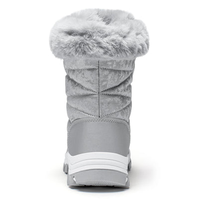 HOBIBEAR Women's Snow Boots Winter Outdoor Faux Fur Lined Warm Water Resistant Mid-Calf Booties