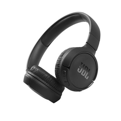 JBL Tune 510BT - Bluetooth headphones with up to 40 hours battery, microphone for call, foldable and comfortable, Android and iOs compatible (White)