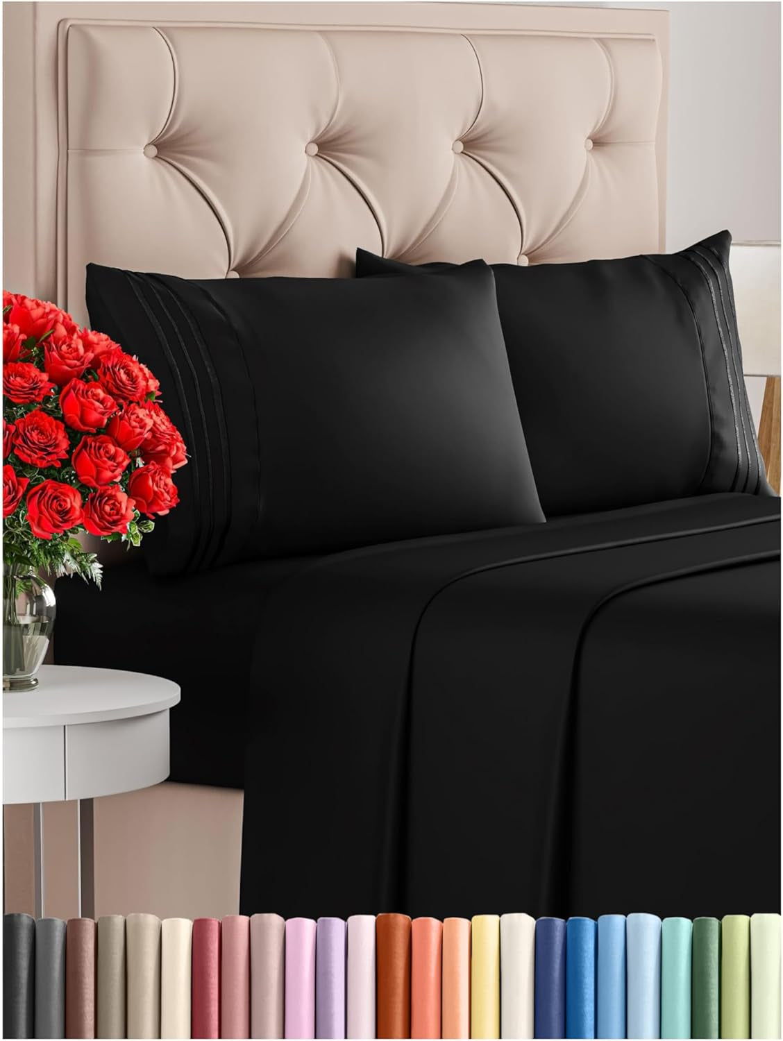 Queen Size 4 Piece Sheet Set - Comfy Breathable & Cooling Bed Sheets Set - Hotel Luxury Bedding for Women, Men, Kids, Teens, Boys & Girls - Deep Pockets, Ultra-Soft, Wrinkle Free - Oeko-Tex - Khaki