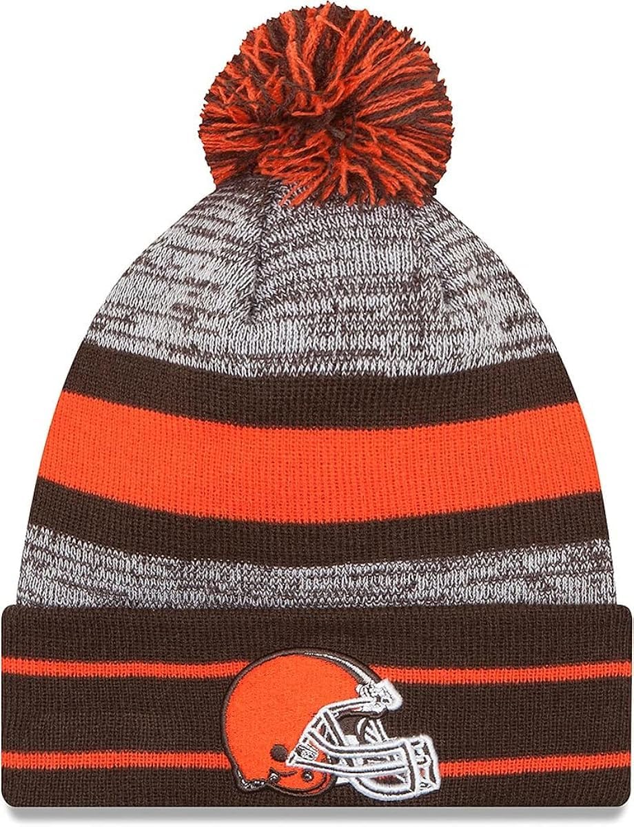 New Era Unisex-Adult NFL Official Sport Knit Classic Cuffed Knit Pom Beanie Hat