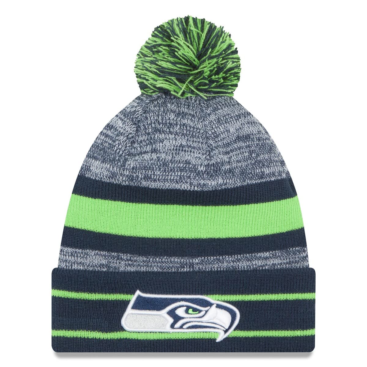 New Era Unisex-Adult NFL Official Sport Knit Classic Cuffed Knit Pom Beanie Hat
