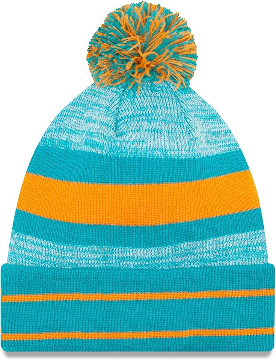 New Era Unisex-Adult NFL Official Sport Knit Classic Cuffed Knit Pom Beanie Hat