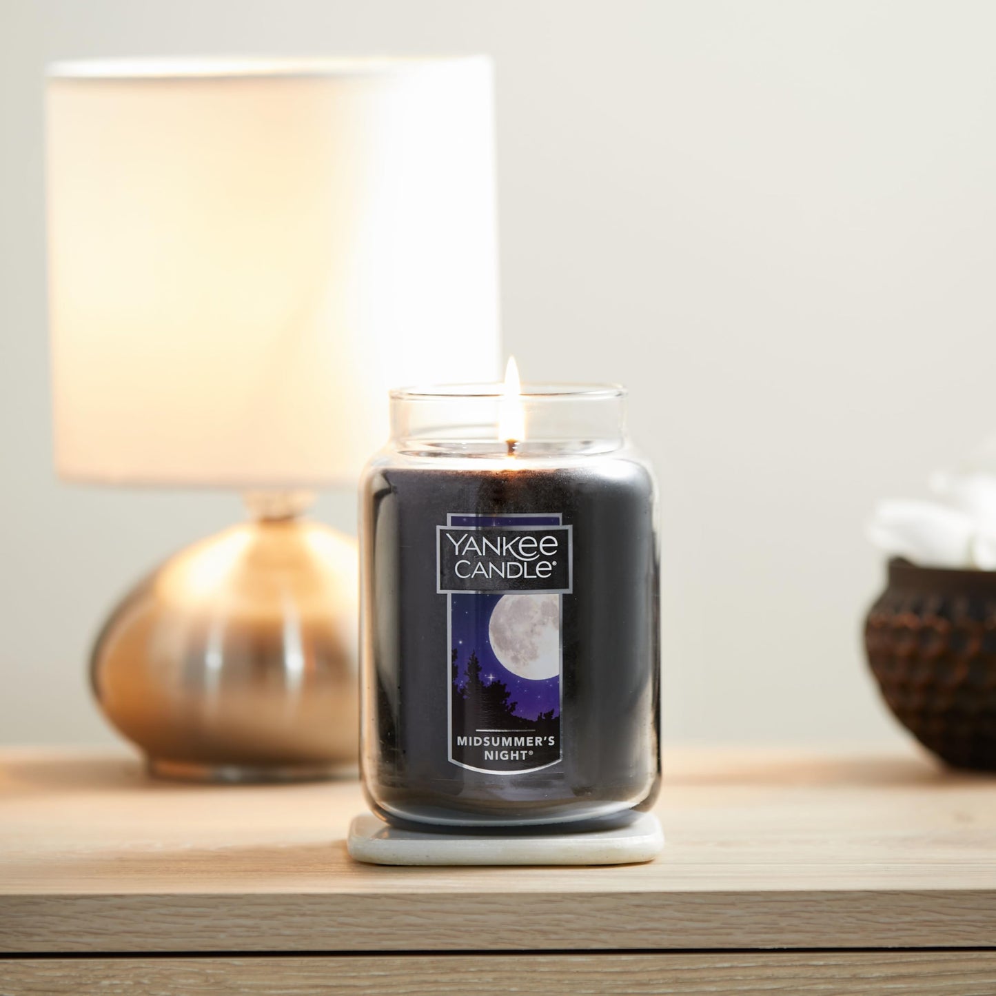 Yankee Candle Mid Summer's Night Scented Candle, 22oz Large Jar with up to 150 Hour Burn, Giftable