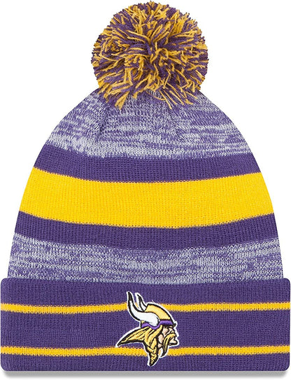 New Era Unisex-Adult NFL Official Sport Knit Classic Cuffed Knit Pom Beanie Hat