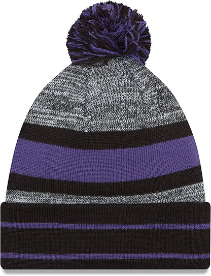 New Era Unisex-Adult NFL Official Sport Knit Classic Cuffed Knit Pom Beanie Hat