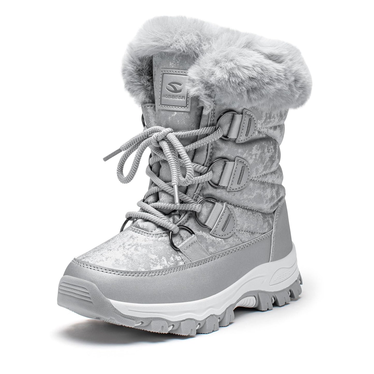 HOBIBEAR Women's Snow Boots Winter Outdoor Faux Fur Lined Warm Water Resistant Mid-Calf Booties