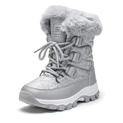 HOBIBEAR Women's Snow Boots Winter Outdoor Faux Fur Lined Warm Water Resistant Mid-Calf Booties