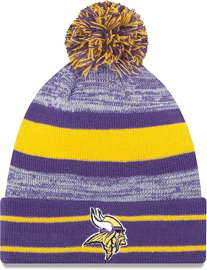 New Era Unisex-Adult NFL Official Sport Knit Classic Cuffed Knit Pom Beanie Hat