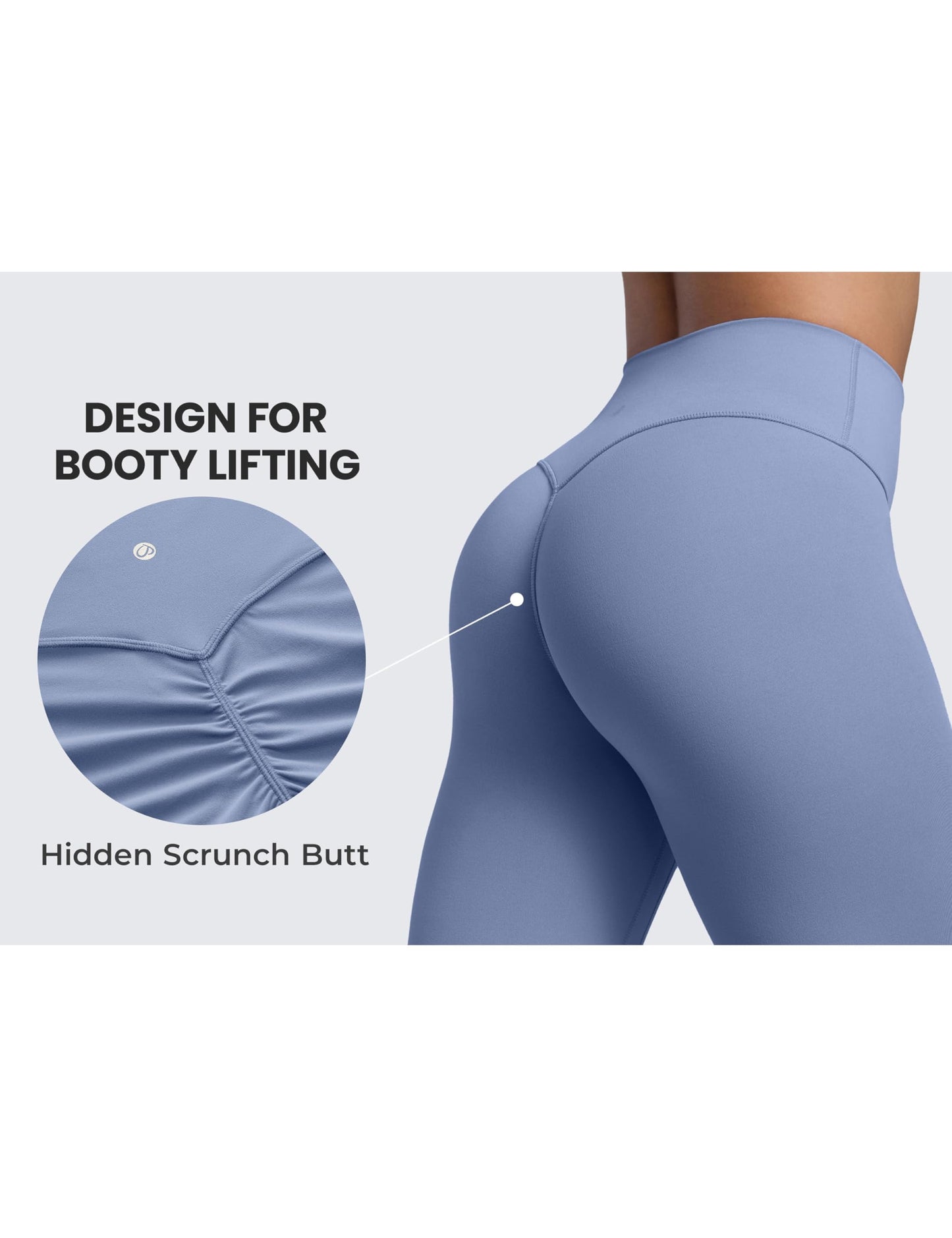 CRZ YOGA Secretsculpt Womens Butterlift Scrunch Butt Workout Leggings 25" - No Front Seam High Waisted Yoga Pants Booty