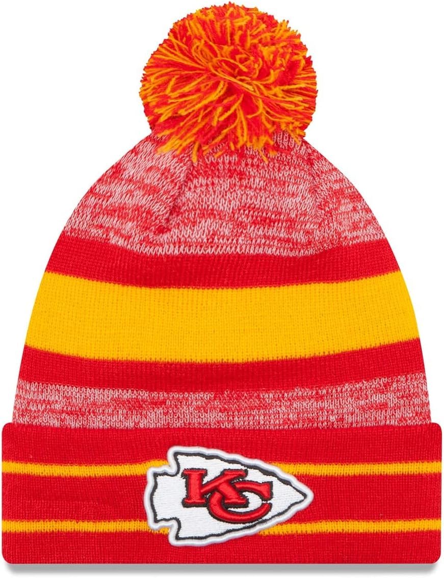 New Era Unisex-Adult NFL Official Sport Knit Classic Cuffed Knit Pom Beanie Hat