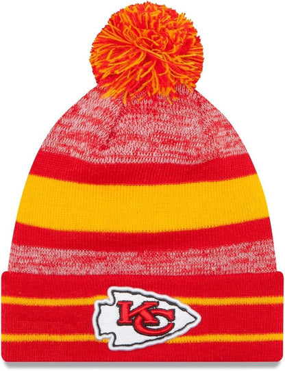 New Era Unisex-Adult NFL Official Sport Knit Classic Cuffed Knit Pom Beanie Hat