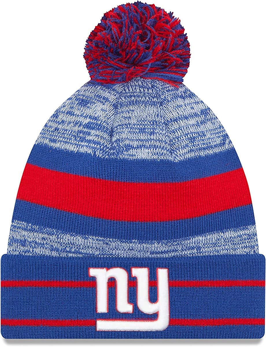 New Era Unisex-Adult NFL Official Sport Knit Classic Cuffed Knit Pom Beanie Hat