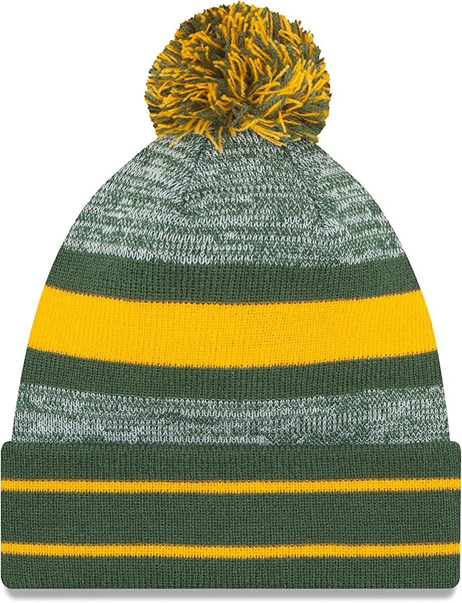 New Era Unisex-Adult NFL Official Sport Knit Classic Cuffed Knit Pom Beanie Hat