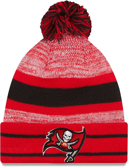 New Era Unisex-Adult NFL Official Sport Knit Classic Cuffed Knit Pom Beanie Hat