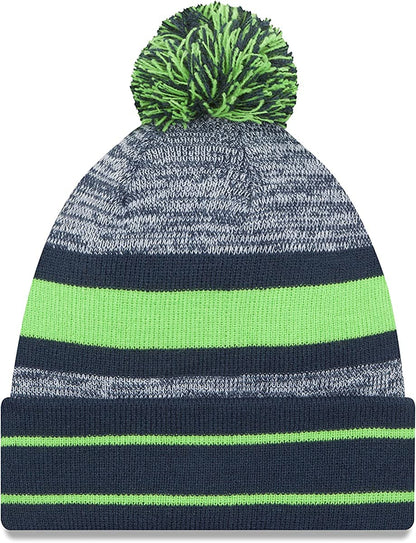 New Era Unisex-Adult NFL Official Sport Knit Classic Cuffed Knit Pom Beanie Hat