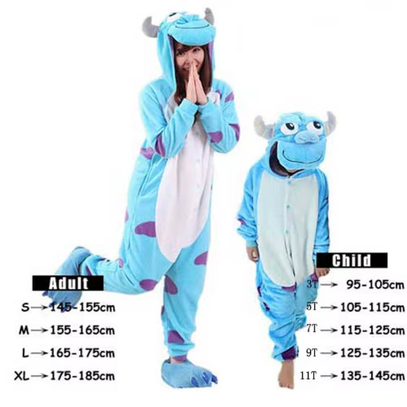 Kigurumi Blue Monster University Sulley Sullivan Onesies Pajamas Cartoon Costume Cosplay Pyjamas Party Dress Pijamas