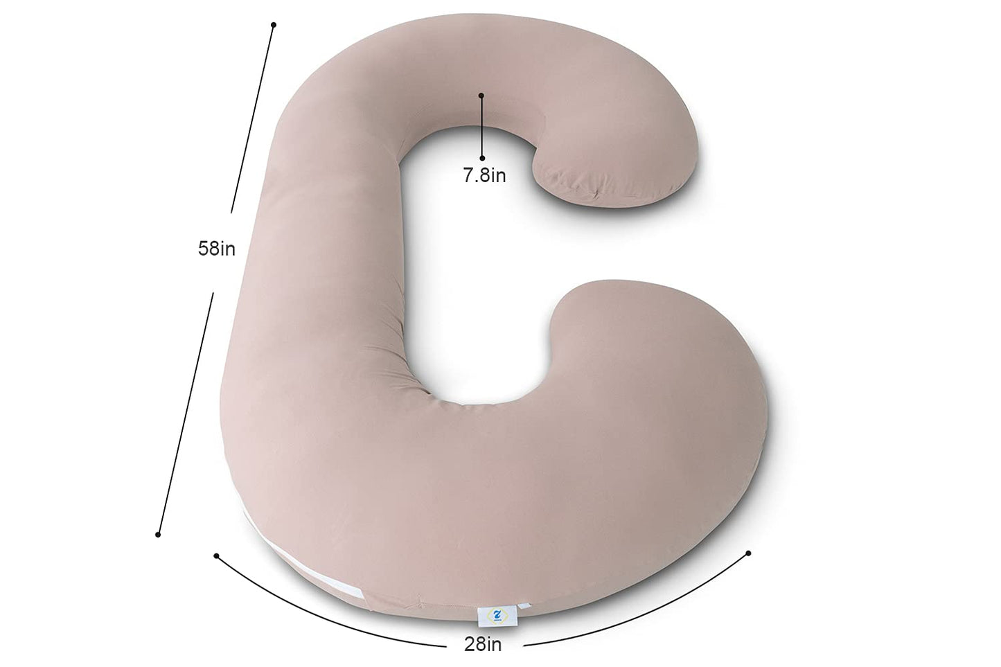 Pregnancy Pillow Cooling, Maternity Pillow with Soft Cotton Cover, C Shaped for Side Sleeping